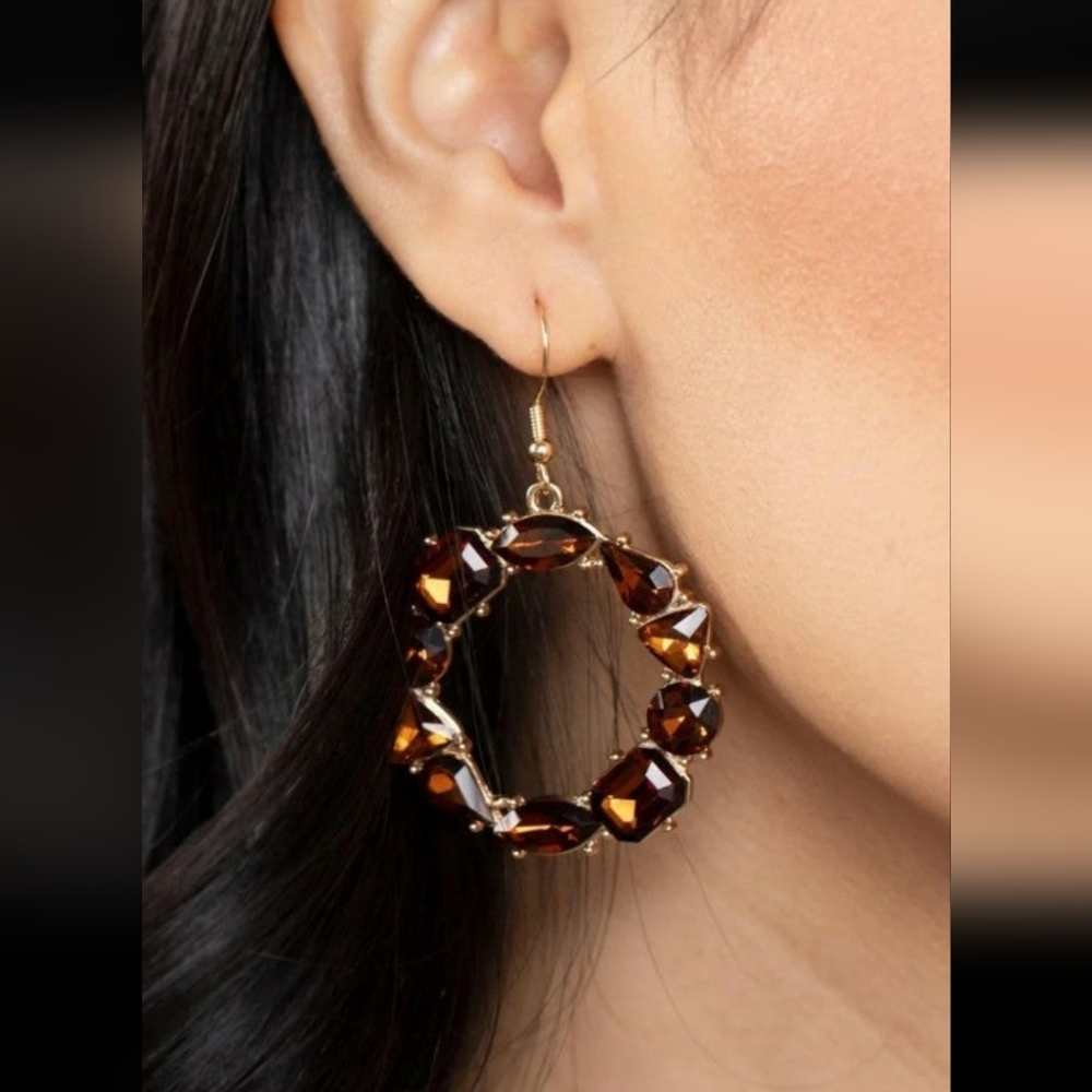 GLOWING in Circles - Brown ♥ Earrings